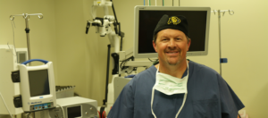 Dr. Garramone preparing for a procedure at Colorado Family Orthopaedics