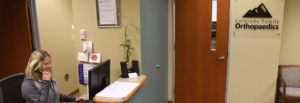 Patient Care front office at Colorado Family Orthopaedics Dr. Garramone